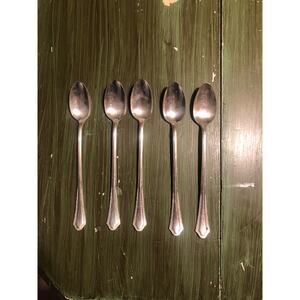 Homecrest Vintage Silverplate Iced Tea Spoons - Qty 5